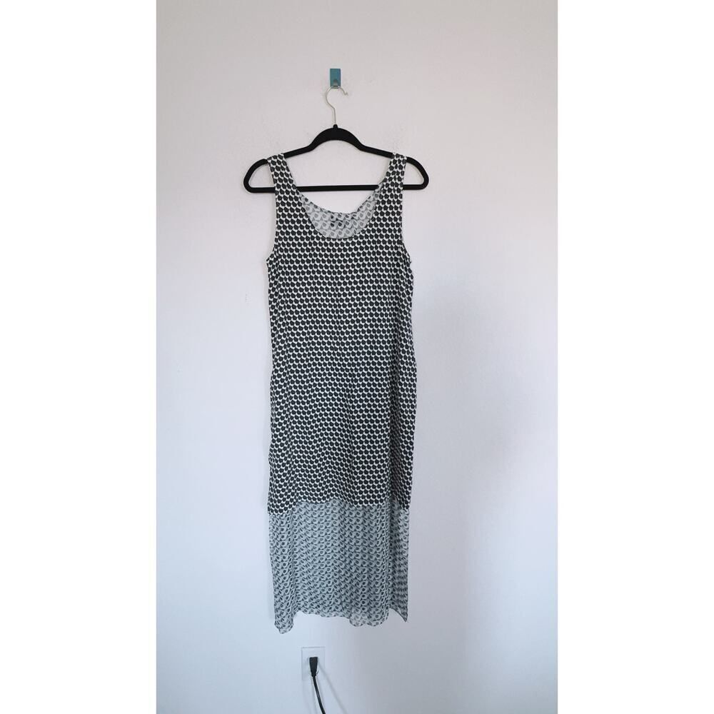 La Ligne silk Claudette Dress in Mavy/Ivory Muiti Small - Picture 7 of 10